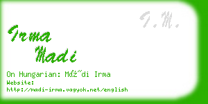 irma madi business card